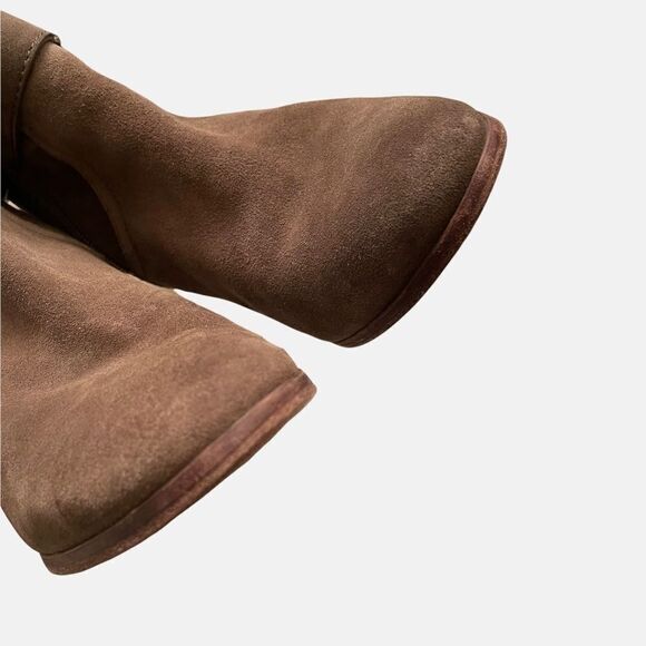 COACH Suede Beverly Tall Heeled Boots Sage Green 9 - Picture 9 of 10